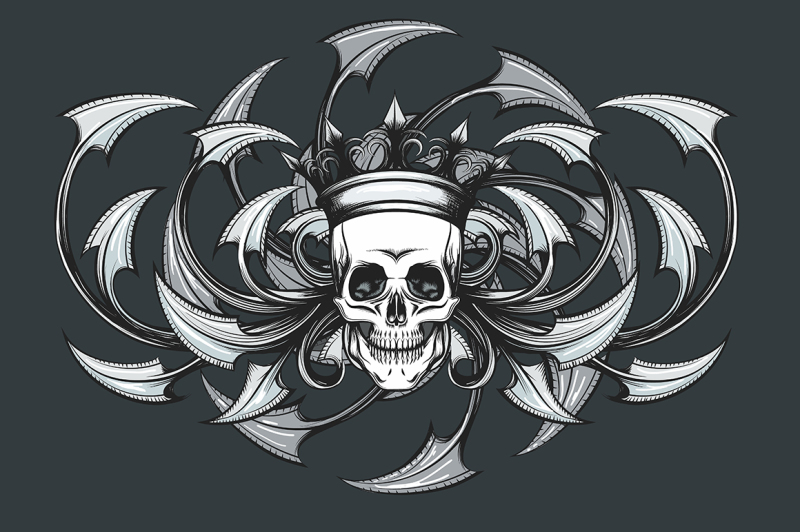 skull-with-crown-engraving-emblem