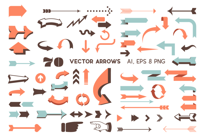vector-arrows-set-retro-and-modern