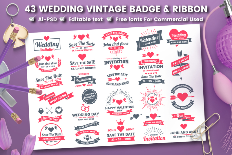 43-wedding-vintage-badge-amp-ribbon