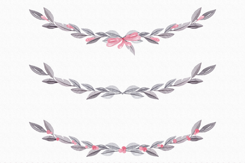 watercolour-floral-wreaths-pink-and-grey