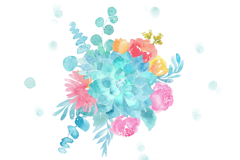 watercolor-bouquet-clip-arts-psd-png