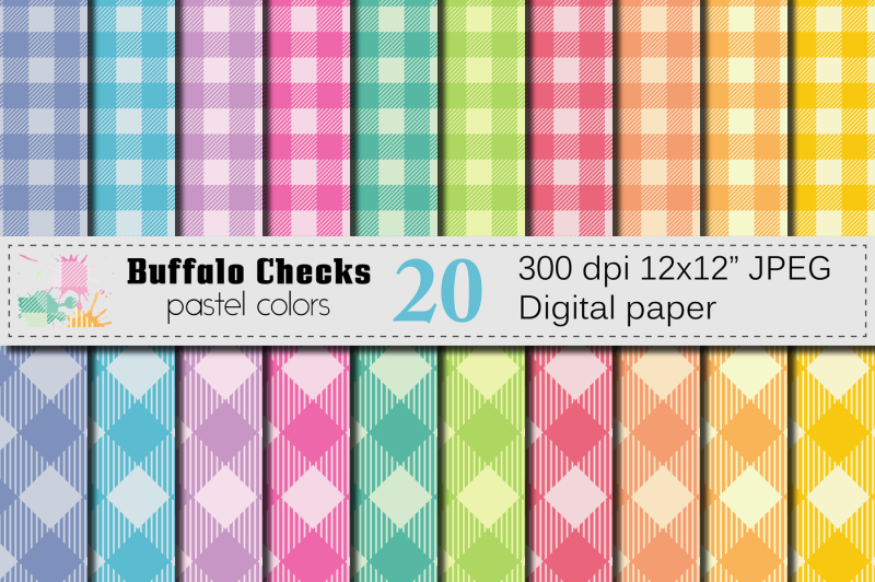 buffalo-plaid-pastel-colors-digital-paper-buffalo-checks-pattern