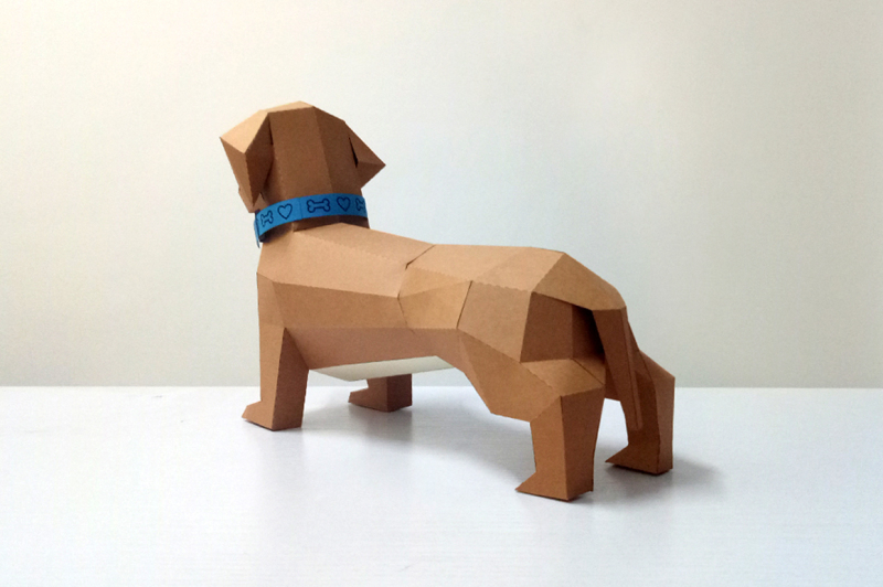 DIY Dachshund Puppy - 3d papercraft By PAPER amaze | TheHungryJPEG