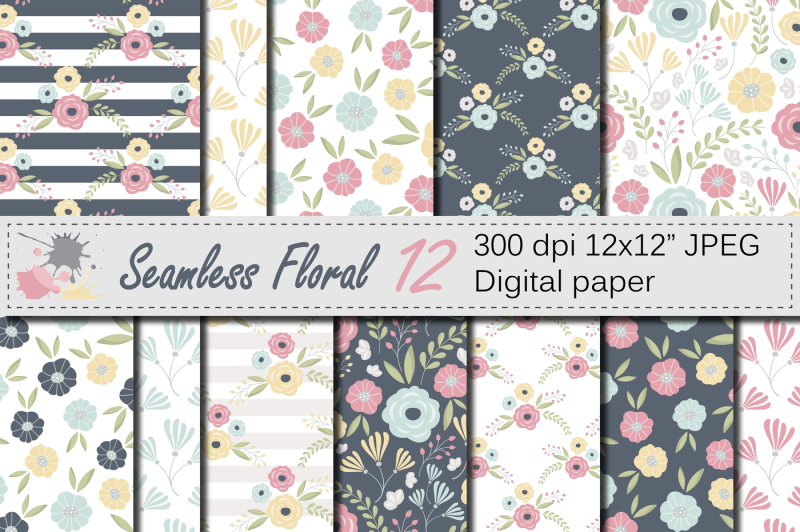 seamless-floral-pattern-mother-s-day-digital-paper-pink-yellow