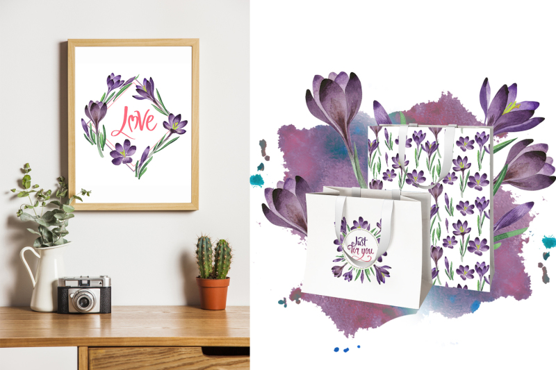 crocuses-flower-png-watercolor-set