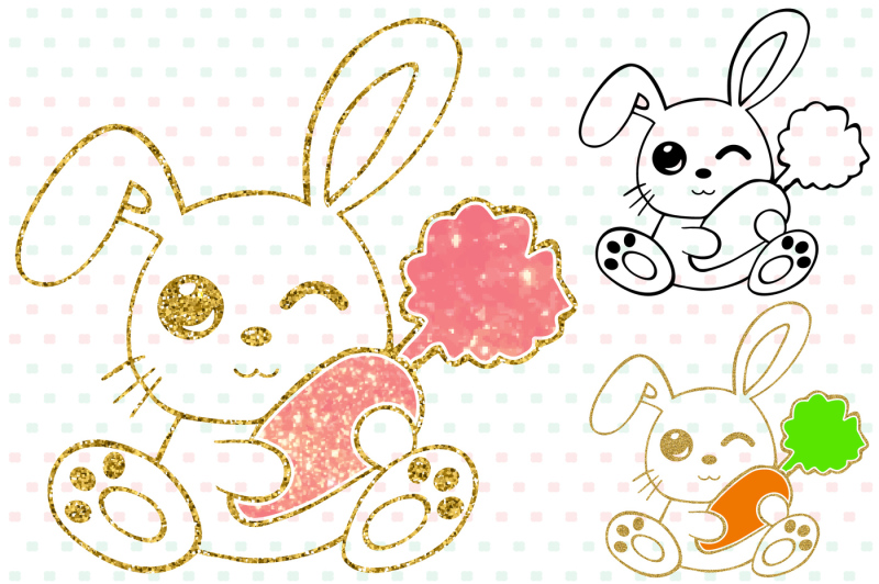 easter-bunny-silhouette-glitter-rabbit-carrot-outline-758s