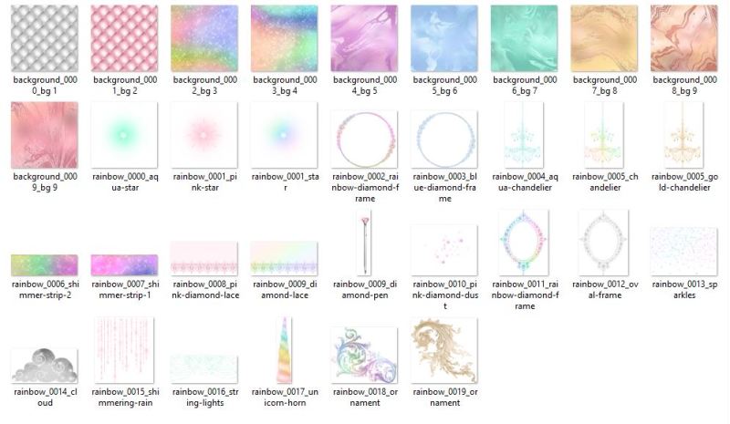 diamond-rainbow-pastel-digital-scrapbooking-kit