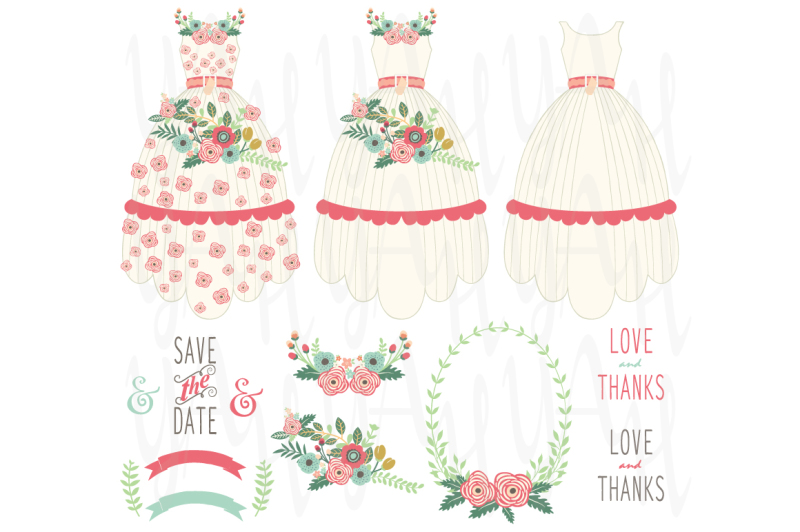 bride-floral-wedding-dress-set