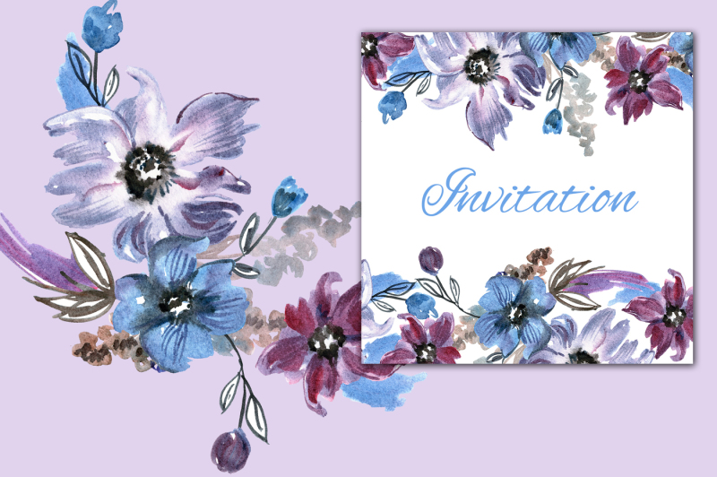 watercolor-violet-flowers