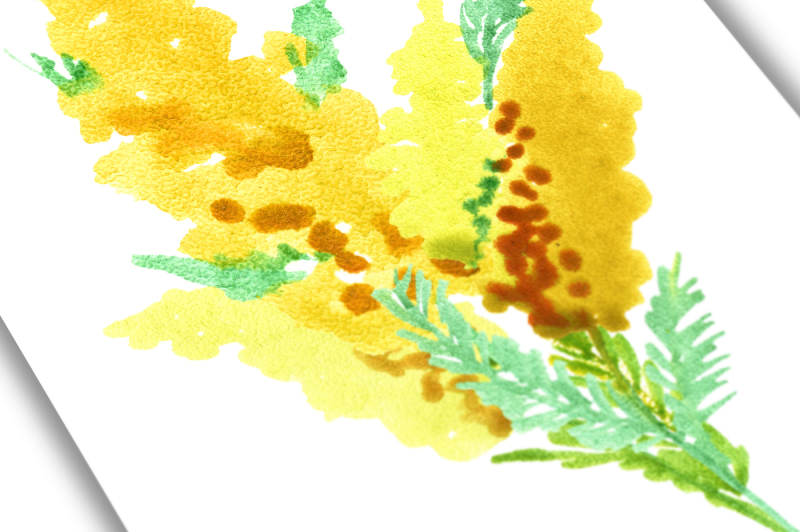 watercolor-yellow-spring-flowers