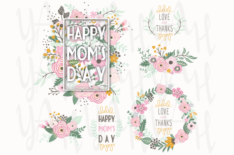 flower-mothers-day-frame-elements