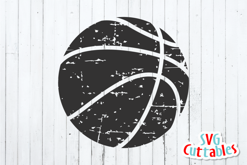 Download Distressed Basketball By Svg Cuttables | TheHungryJPEG.com