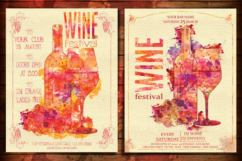 wine-festival-flyer-poster-vintage