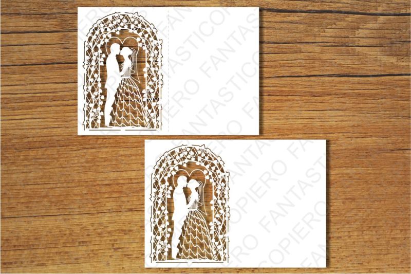 Download Wedding card SVG files for Silhouette Cameo and Cricut. By FantasticoPiero | TheHungryJPEG.com