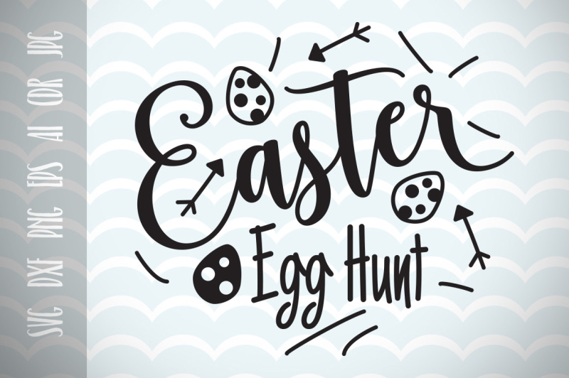 Easter Egg Hunt SVG Vector File, Happy Easter, Trendy SVG File, Vector