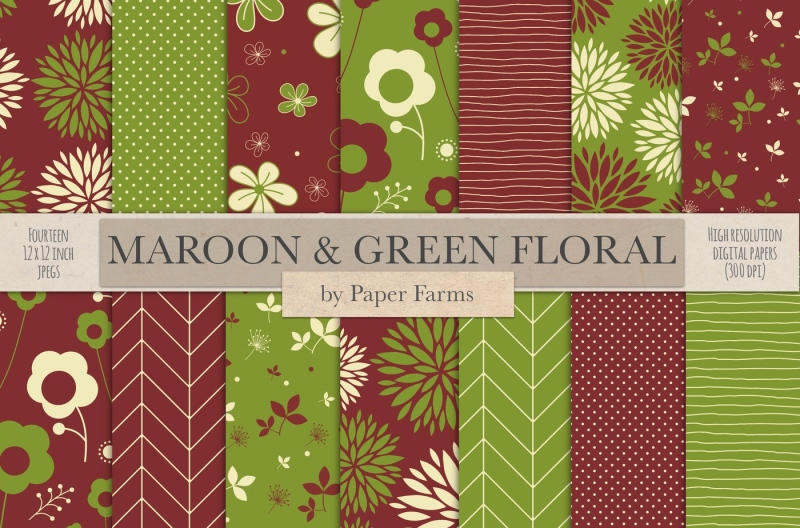 maroon-and-green-patterns