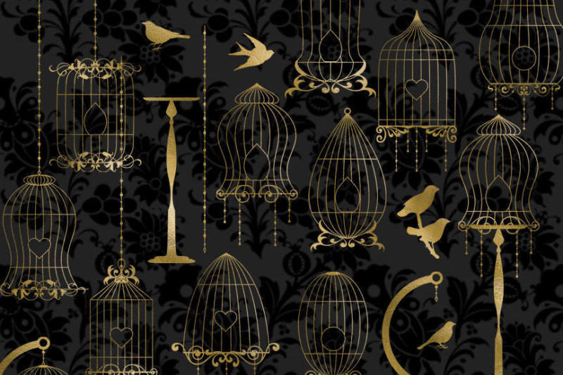 gold-birdcage-clipart