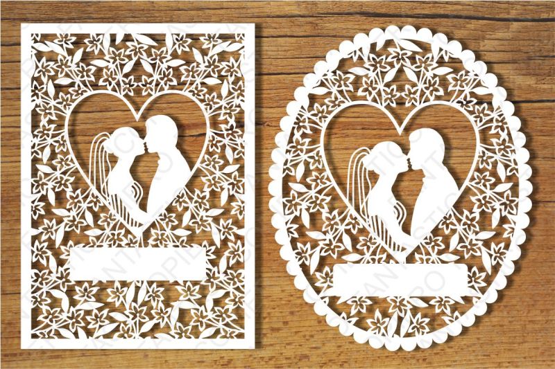 Download Wedding cards SVG files for Silhouette Cameo and Cricut ...
