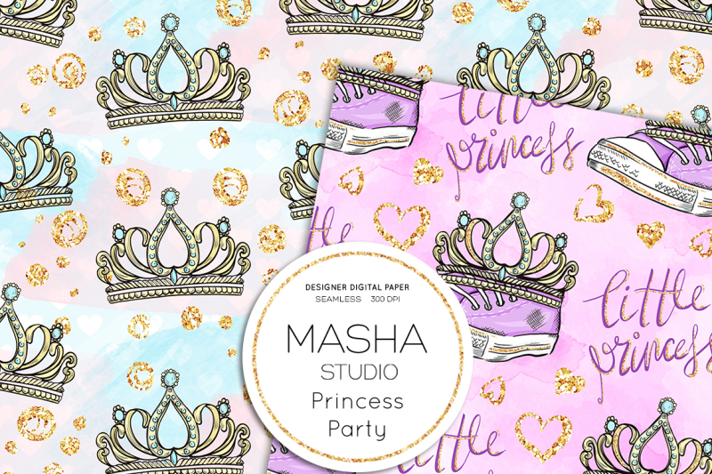 princess-party-digital-papers