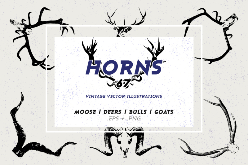 vector-horns-bulls-deers-moose