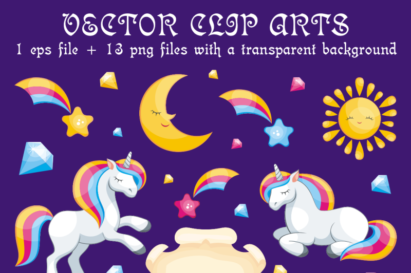 magical-unicorns-vector-clip-arts