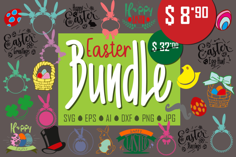 Download Easter Svg Bundle Svg, Easter monogram frames svg, Easter ...