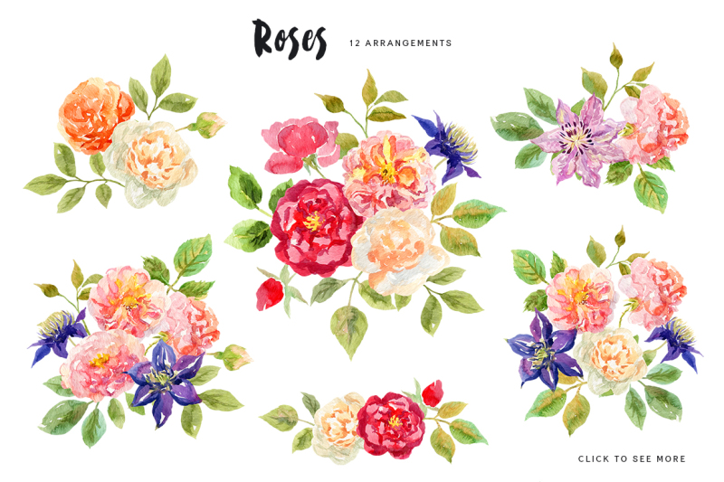 roses-watercolor-collection