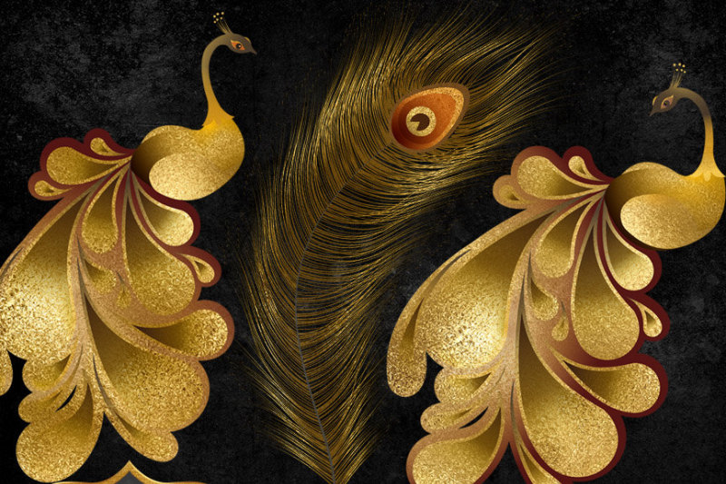 golden-peacock-clipart