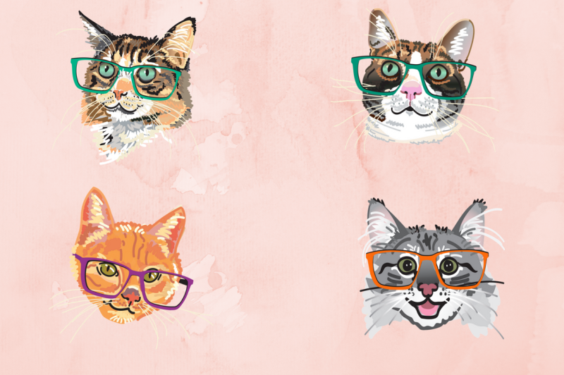 illustrated-cats-in-glasses