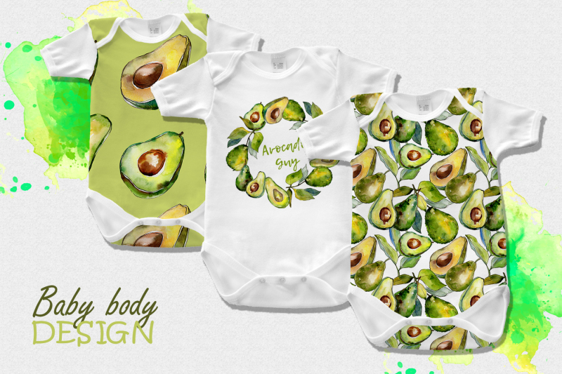 avocado-event-png-watercolor-set