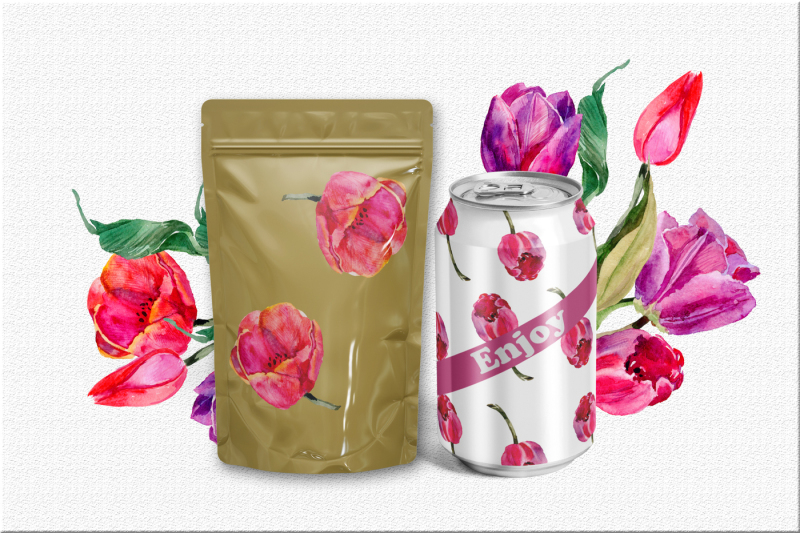 tulips-png-watercolor-flower-set