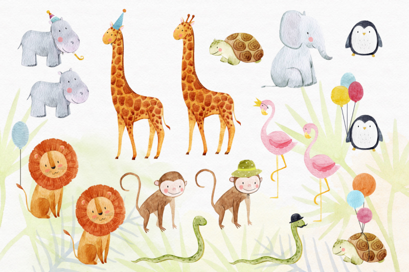 cute-watercolor-animals-set-2-png-psd