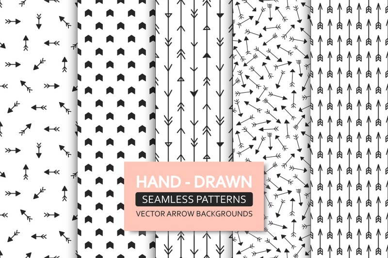 hand-drawn-seamless-arrow-patterns