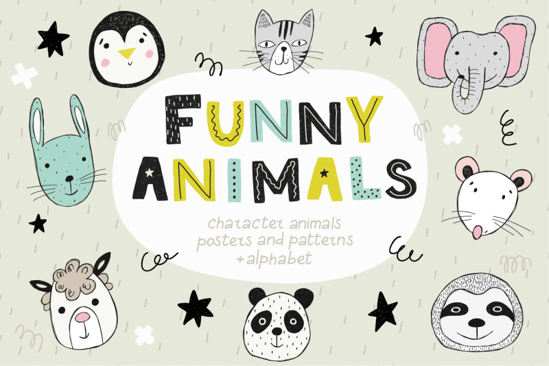 funny-animals-set