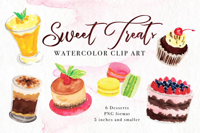 sweet-treats-watercolor-clip-art