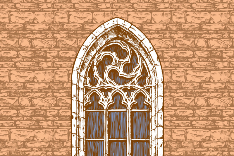 gothic-window-at-the-wall