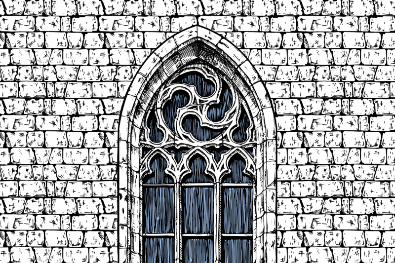 gothic-window-at-the-wall