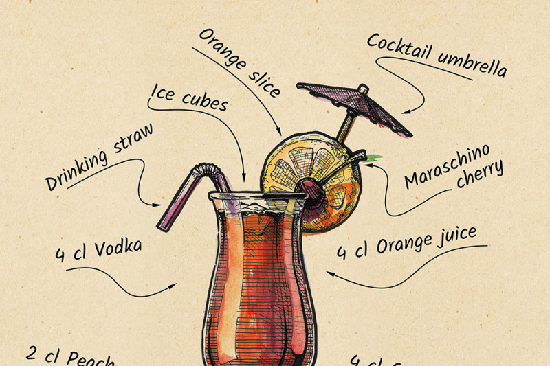 watercolor-alcohol-cocktails-set