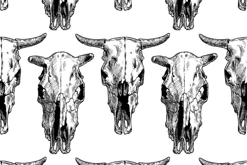 cow-and-bull-skull-set