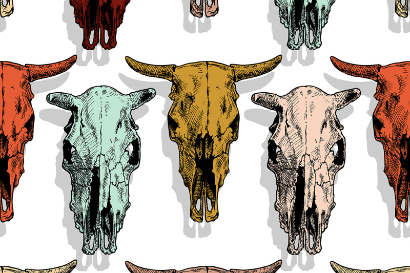 cow-and-bull-skull-set