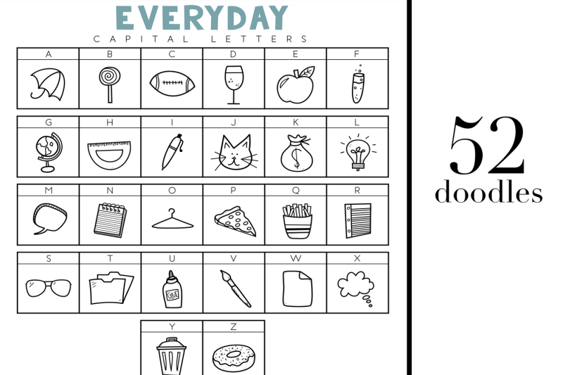 All The Things Everyday Doodles Font By Ka Designs Thehungryjpeg Com