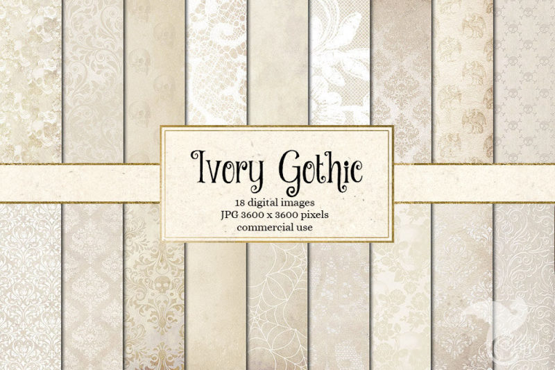 ivory-gothic-digital-paper