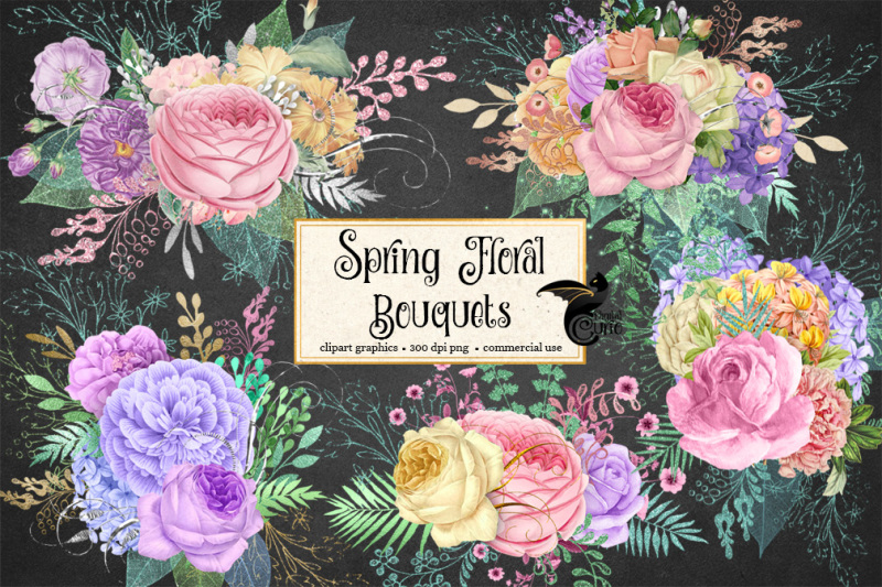 spring-bouquets-floral-clipart