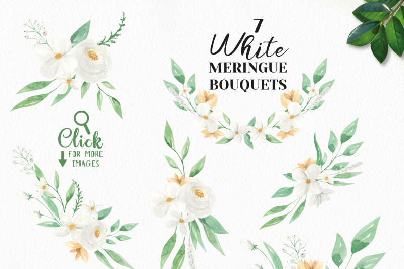 white-floral-wedding-package-flowers-clipart-kit