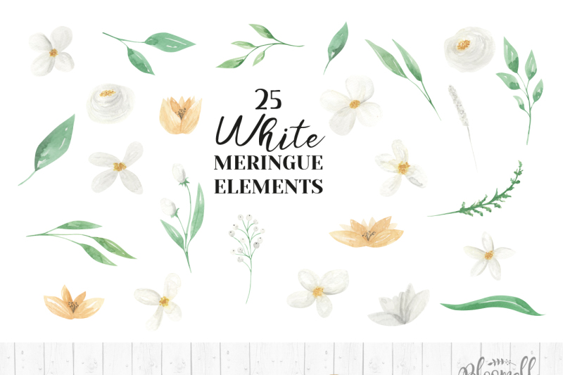 white-floral-wedding-package-flowers-clipart-kit