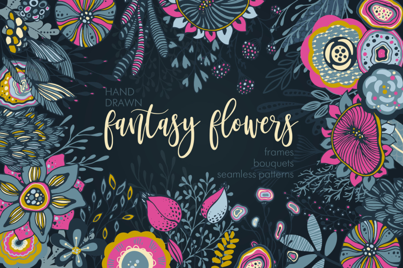 fantasy-flowers-vector-set
