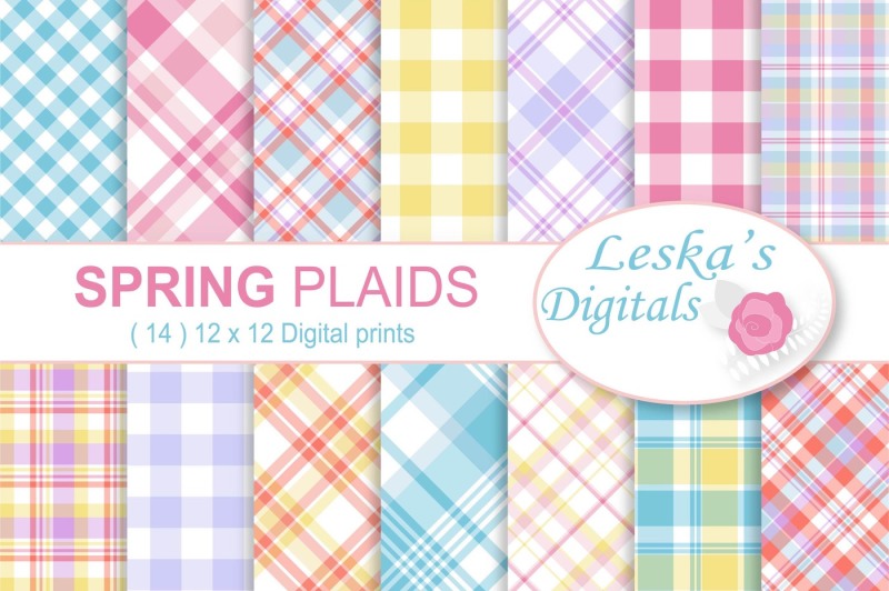 spring-plaids-digital-paper