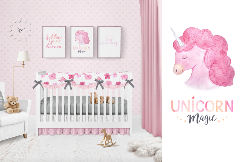 watercolor-unicorn-design-set
