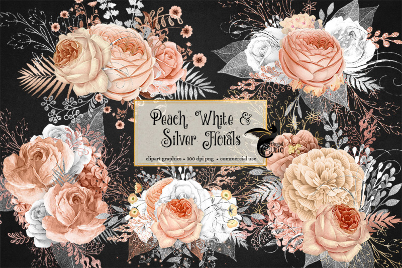 peach-white-and-silver-florals