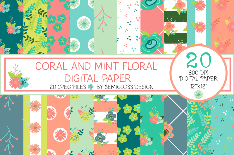 coral-and-mint-digital-paper